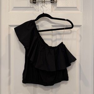 One-Shoulder Ruffle Blouse